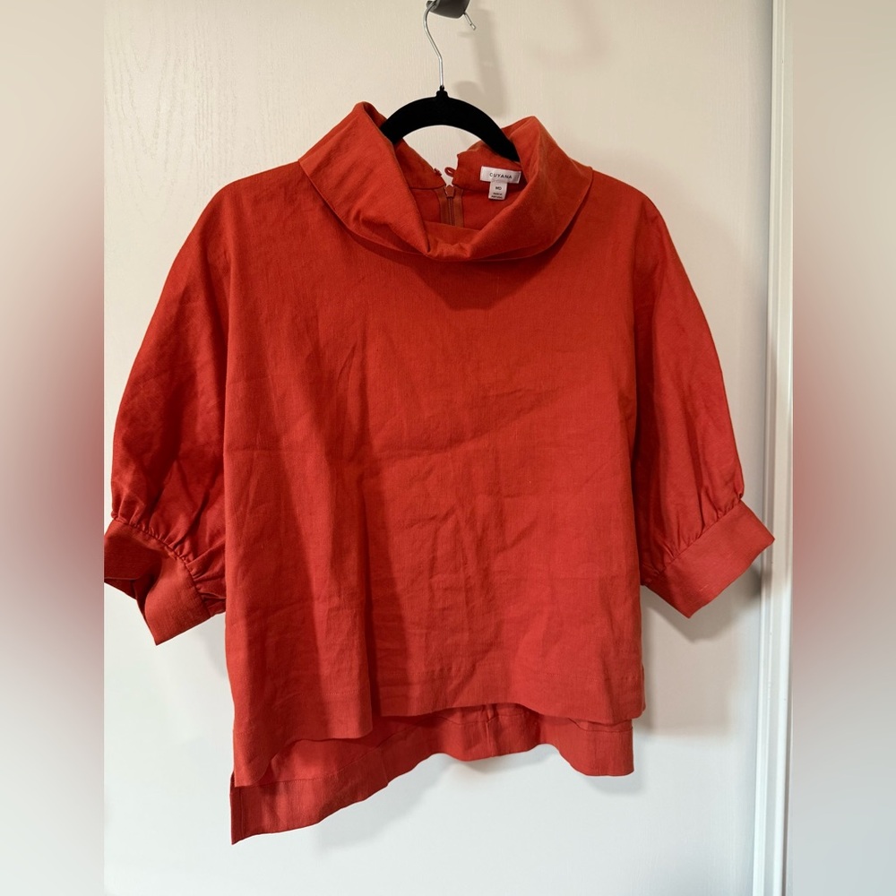Cuyana Linen Balloon Blouse Medium